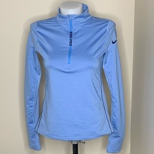 Nike • Pro Hyperwarm 1/2 Zip Athletic Blue Women’s Size XL Jacket Shirt